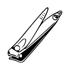 manicure tool - hand care accessory line art
