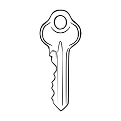 simple key outline - access and security concept