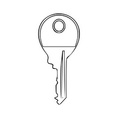 simple key outline - access and security concept