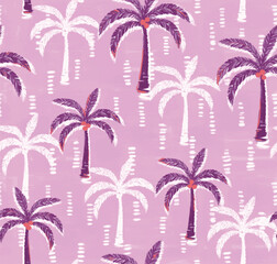 Seamless tropical pattern with palm Tree. Design for fashion textiles, fabric, print, graphics, backgrounds and crafts