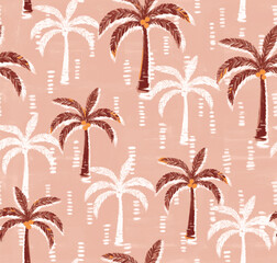 Seamless tropical pattern with palm Tree. Design for fashion textiles, fabric, print, graphics, backgrounds and crafts