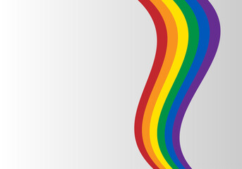 Trazo vertical ondulado con bandera del orgullo lgbtq+