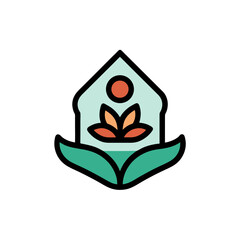 Relaxing Wellness Retreat Icon Vector Doodle Clipart