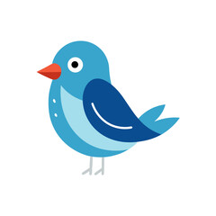 Fototapeta premium Charming Winter Bird Vector Doodle Clipart