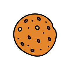 Sweet Cookie Snack Vector Doodle Clipart
