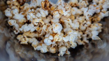 Freshly popped popcorn with golden kernels—crunchy, delicious, and perfect for movie nights....