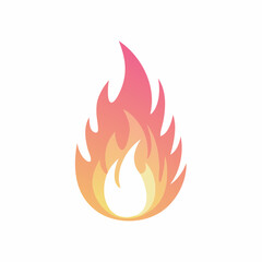Vibrant vector illustration of a stylized flame graphic element with a gradient color scheme, suitable for various design projects.