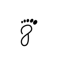 foot palm logo icon