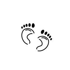 foot palm logo icon