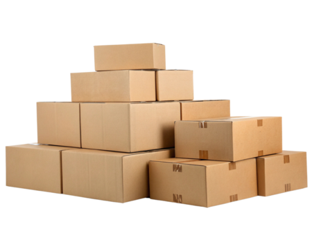 stack of cardboard boxes