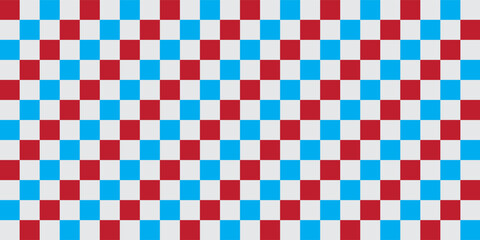 Red and green checkered pattern, checkerboard seamless pattern. vector