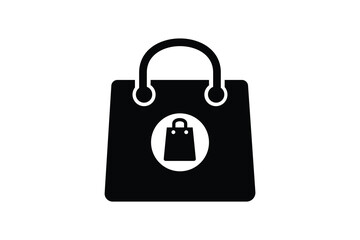 Shopping Bag Icon. Shopping bag symbol isolated on transparent background. Icon for app or website.