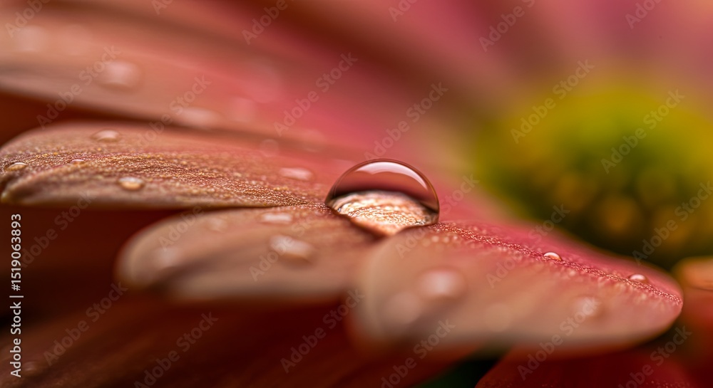 Aufkleber a close up of a flower with a single drop of water on it