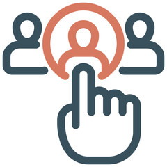 Choosing icon symbol. Vector illustration.