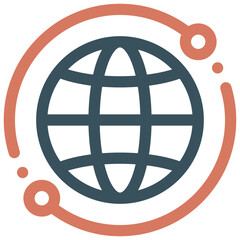 Global Network icon symbol. Vector illustration.