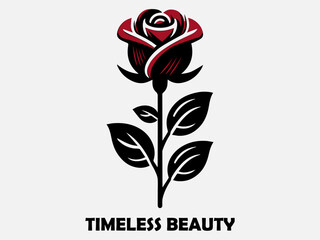  National Red Rose Day Silhouette Vector Illustration