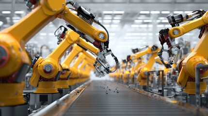 Fully Automated Assembly Line with Synchronization and Robotics Technology