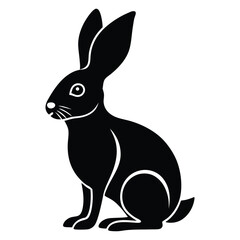 Rabbit silhouette vector illustration 