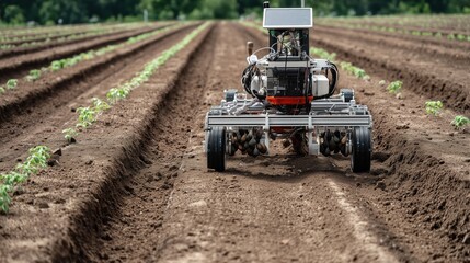 Agricultural Robot Guided by AI for Precision Planting in Fields