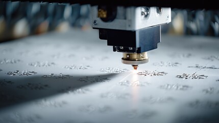 Precision Laser Engraving with AI Controlled Machine in Action