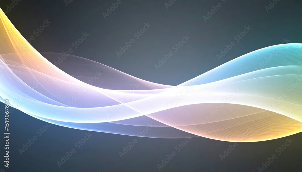 Aufkleber abstract flowing gradient plasma of ionized color gas with electromagnetic motion on dark background