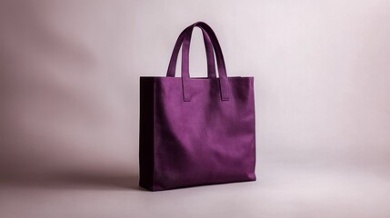  a purple colored reusable bag 