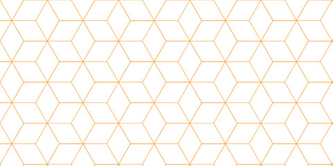 Cubic hexagon texture. Geometric cube grid seamless pattern. Geometric pattern illustration mosaic, square and triangle wallpaper. Line isometric grid.	