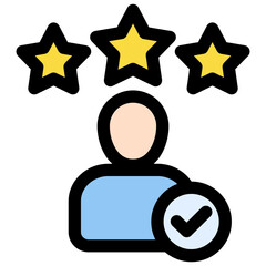 Reputation icon symbol. Vector illustration.