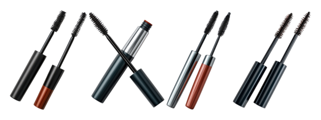 Eyelash beauty tools collection, isolated on transparent background

