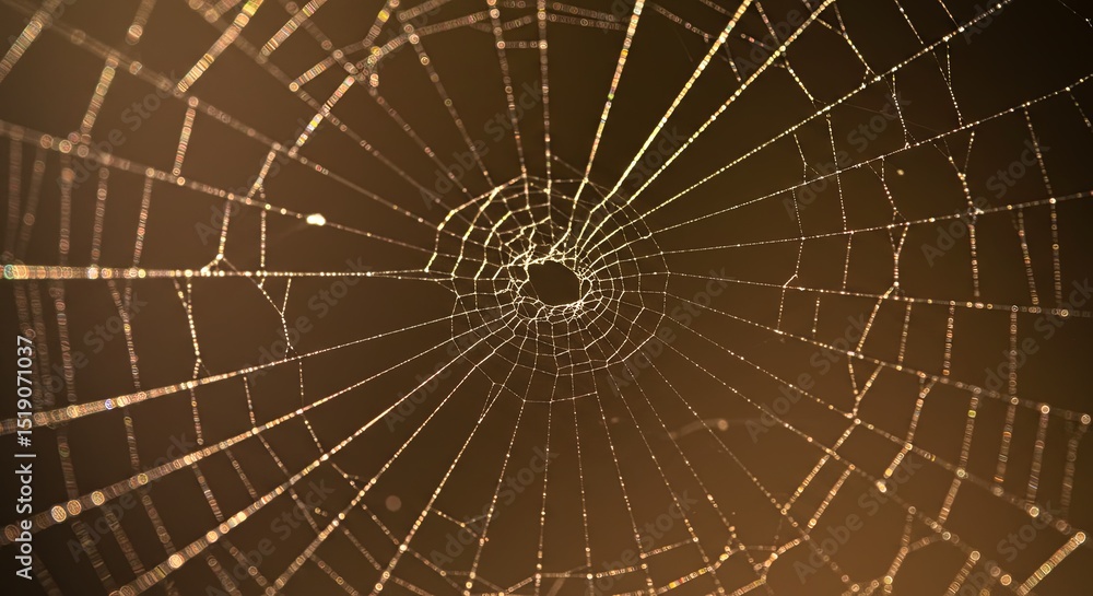 Poster a spider web with a hole in the center