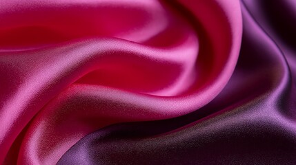 Bright pink folded fabric with gentle reflective sheen.