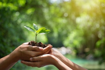 plant in hands