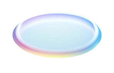 Pastel-hued, smooth oval plate