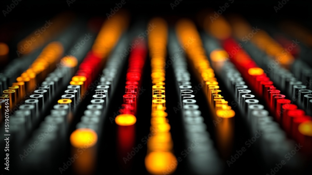 Poster abstract lines of light: an artistic display of illuminated lines in vibrant hues. the captivating i