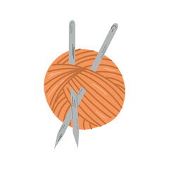 Knitting, ball of wool . Clews skeins of wool. Tools for handicraft, hand-knitting.