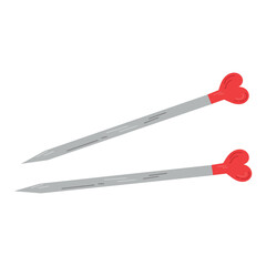knitting needles.