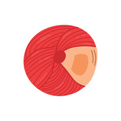 Knitting, ball of wool . Clews skeins of wool. Tools for handicraft, hand-knitting.