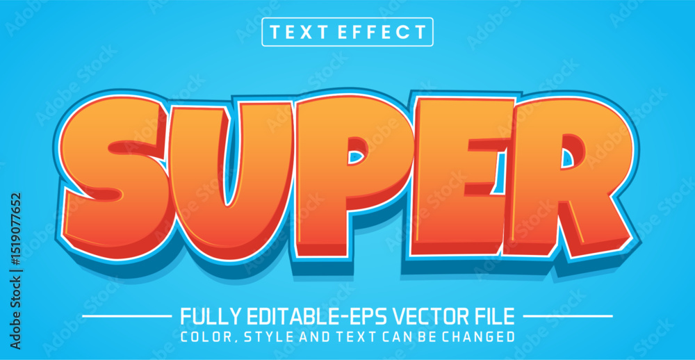 Poster super font text effect editable