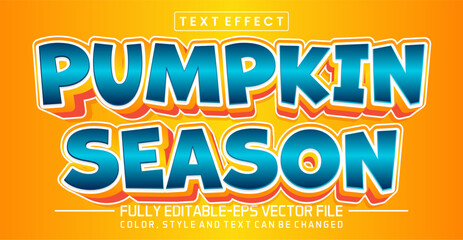 Pumpkin season font Text effect editable