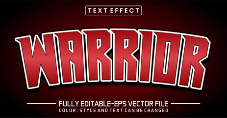 Warrior font Text effect editable