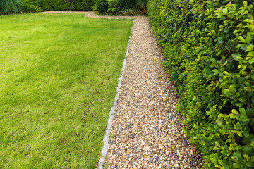 Splash Strips are the narrow band of gravel installed in between lawn and wall of house.