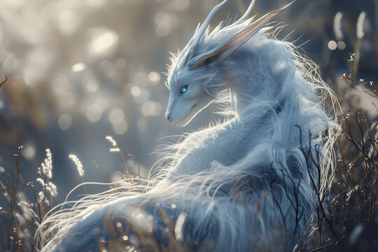 Fantasy Dragon Depicted as Mythical Creature in Majestic Detail. Generative AI