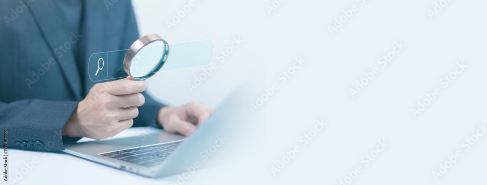 Poster use technology on computers, mobile phones and laptops to search for information and content on the 