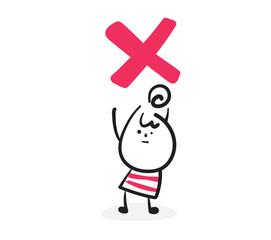 (Incorrect) Collection of hand drawn lady worker icons. Vector illustration.