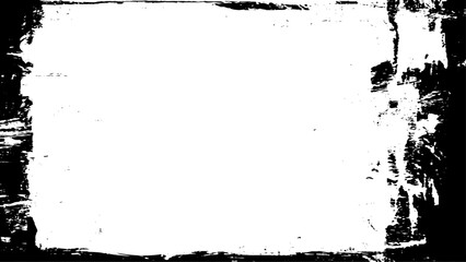 Textured black grunge frame vector illustration