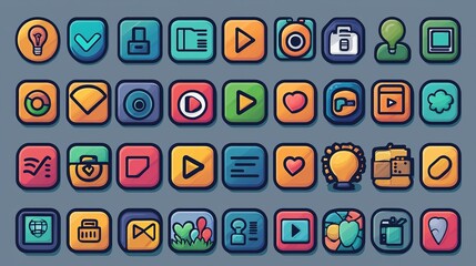 Set of 200 Media and Web icons in line style. Data analytics, Digital marketing, Management, Message, Phone. Vector illustration 