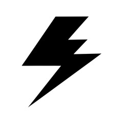 Dramatic Black Lightening Shape on White Background Vector