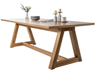 Modern Wooden Dining Table  A Stylish and Functional Centerpiece for Your Home