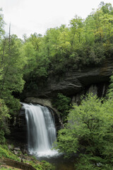 Looking Glass Falls plunges amid lush greenery in Brevard, NC