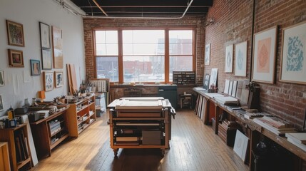 Sunlit Artist's Studio: A Haven of Creativity